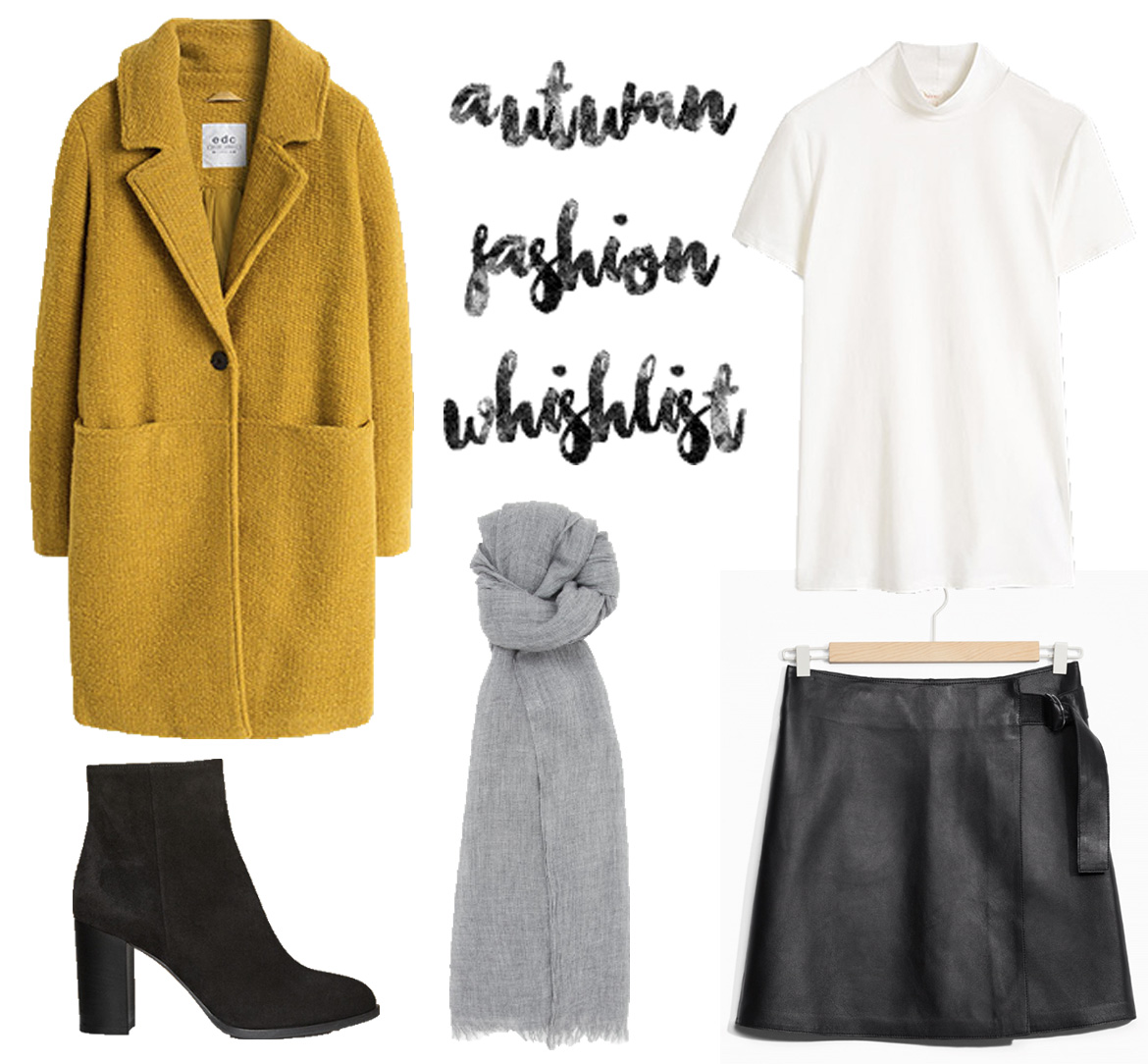 Collage mit Fashion Wishlist für den Herbst
